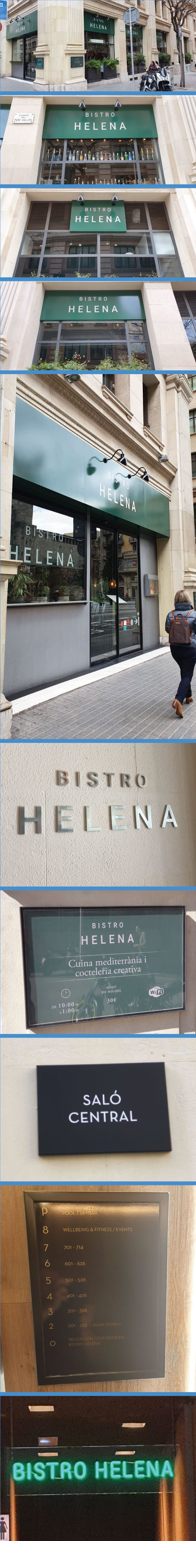 ROTULACIÓN BISTRO HELENA DEL GRAND HOTEL CENTRAL